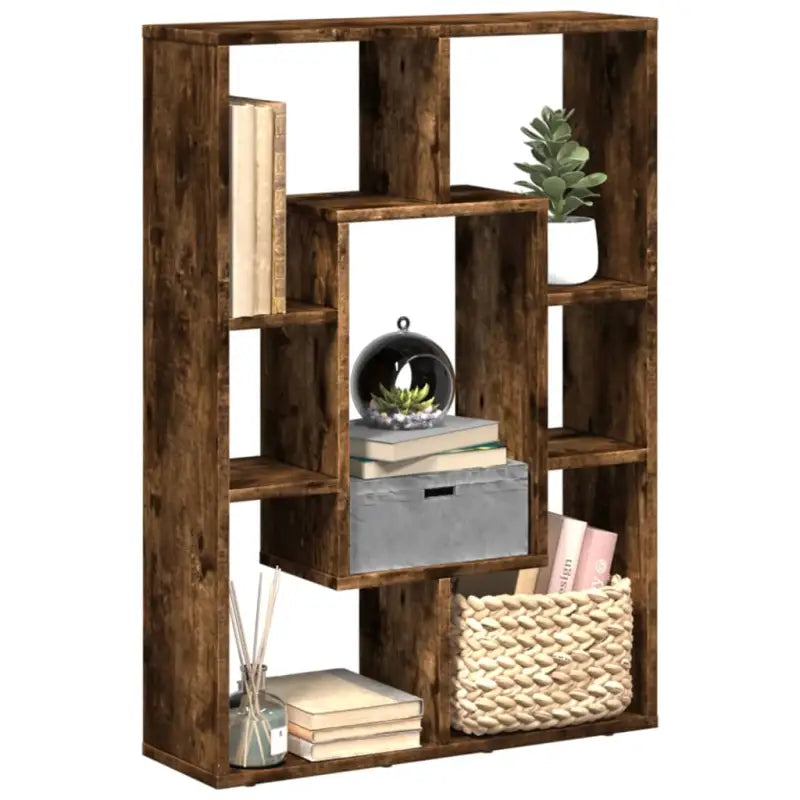Moderne boekenkast van bewerkt hout voor een stijlvolle inrichting - Gerookt eiken / 1 - Boekenkasten