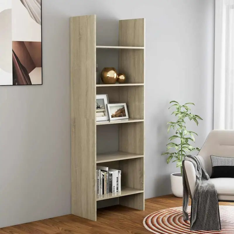 Moderne boekenkast van bewerkt hout voor een stijlvolle uitstraling - Boekenkasten