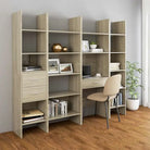 Moderne boekenkast van bewerkt hout voor een stijlvolle uitstraling - Boekenkasten