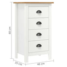 Moderne buffetkast van massief grenenhout met vier lades - Dressoirs & buffetkasten