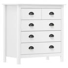 Moderne buffetkast van massief grenenhout met vier lades - Wit / 79 x 40 x 80 cm / 1 - Dressoirs & buffetkasten