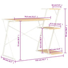 Moderne bureau met praktisch schap en stevige planken - Bureaus