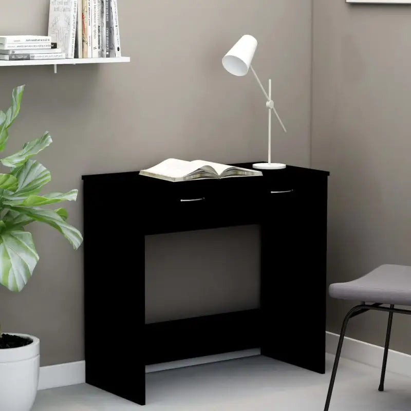 Moderne Bureau van bewerkt hout met eenvoudig schoon te maken oppervlak - Zwart - Bureaus