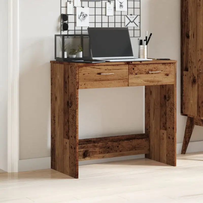 Moderne Bureau van bewerkt hout met eenvoudig schoon te maken oppervlak - Oud hout - Bureaus