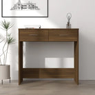 Moderne Bureau van bewerkt hout met eenvoudig schoon te maken oppervlak - bruin eikenkleur - Bureaus