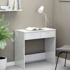 Moderne Bureau van bewerkt hout met eenvoudig schoon te maken oppervlak - Hoogglans wit - Bureaus