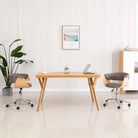 Moderne bureaustoel met gebogen hout en stijlvolle uitstraling - Taupe / 1 - Bureaustoelen