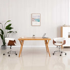 Moderne bureaustoel met gebogen hout en stijlvolle uitstraling - Wit / 1 - Bureaustoelen