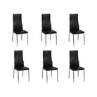 Moderne comfortabele eetkamerstoelen met hoogwaardige constructie - Zwart / 6 - Eetkamerstoelen