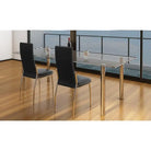 Moderne comfortabele eetkamerstoelen met hoogwaardige constructie - Zwart / 2 - Eetkamerstoelen