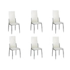 Moderne comfortabele eetkamerstoelen met hoogwaardige constructie - Wit / 6 - Eetkamerstoelen