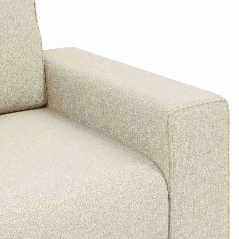 Moderne Crèmekleurige Multi-Zitbank Set met Zwart Frame - Banken
