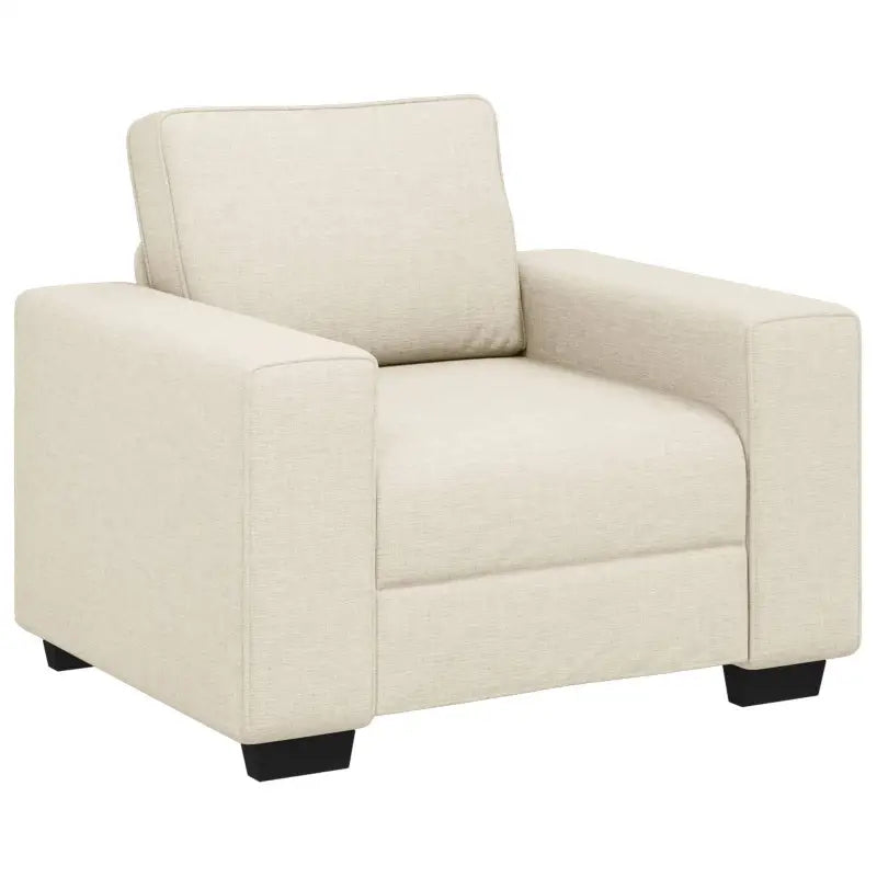 Moderne Crèmekleurige Multi-Zitbank Set met Zwart Frame - Banken