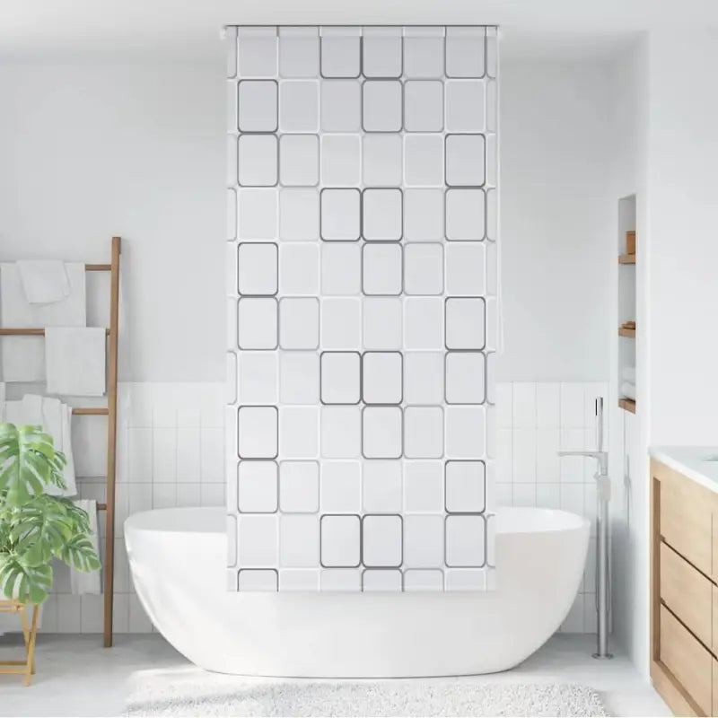 Moderne douchegordijn voor jonge kinderen en een strakke badkamerstijl - 80 x 240 cm / Vierkant - Douchegordijnen