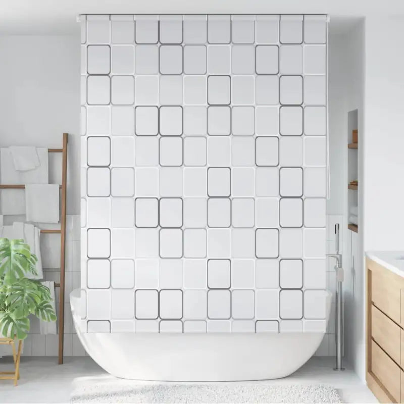 Moderne douchegordijn voor jonge kinderen en een strakke badkamerstijl - 140 x 240 cm / Vierkant - Douchegordijnen