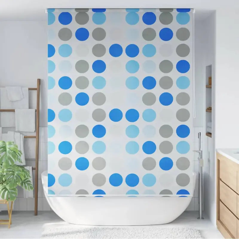 Moderne douchegordijn voor jonge kinderen en een strakke badkamerstijl - 140 x 240 cm / Cirkel - Douchegordijnen