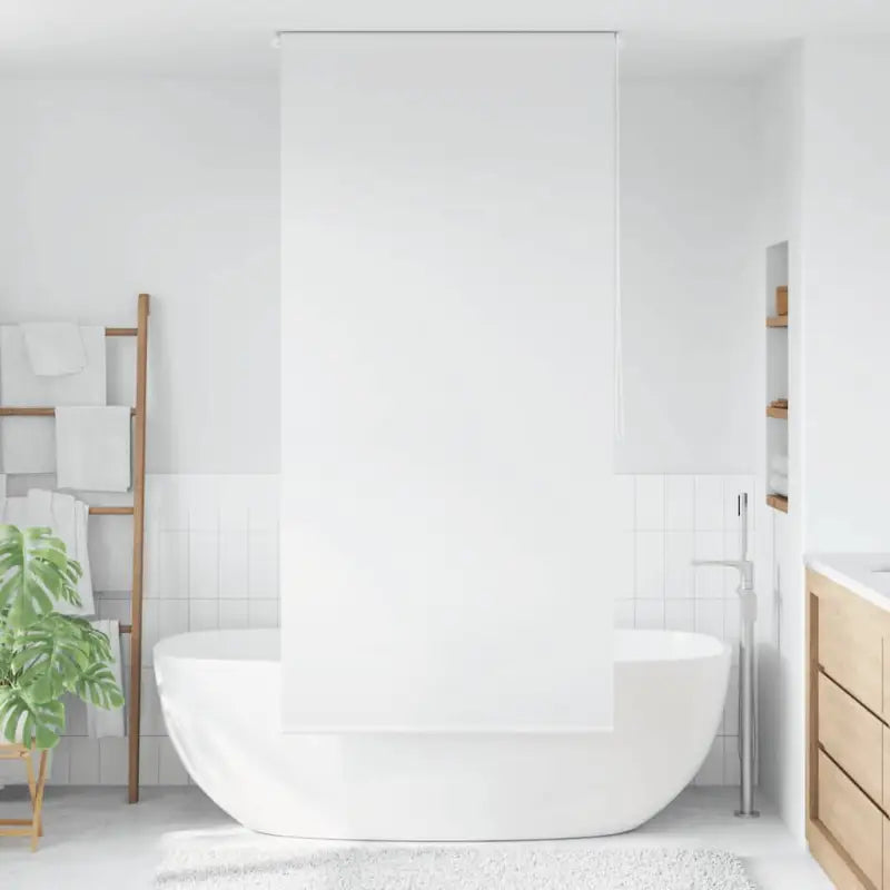 Moderne douchegordijn voor jonge kinderen en een strakke badkamerstijl - 120 x 240 cm / Effen wit - Douchegordijnen