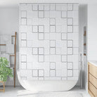Moderne douchegordijn voor jonge kinderen en een strakke badkamerstijl - 160 x 240 cm / Vierkant - Douchegordijnen