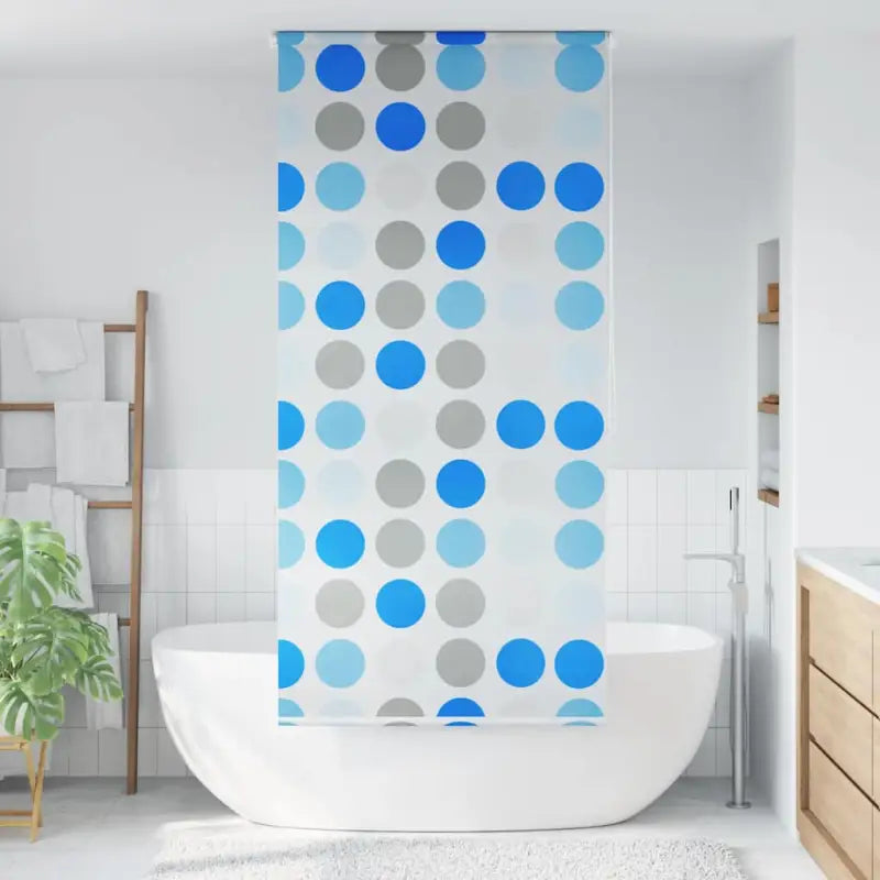 Moderne douchegordijn voor jonge kinderen en een strakke badkamerstijl - 80 x 240 cm / Cirkel - Douchegordijnen