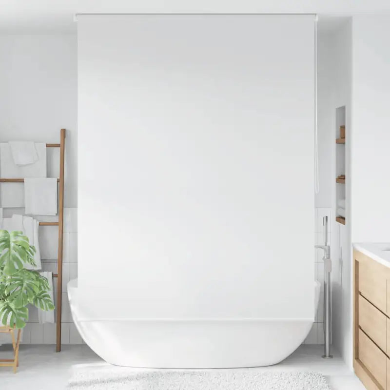 Moderne douchegordijn voor jonge kinderen en een strakke badkamerstijl - 160 x 240 cm / Effen wit - Douchegordijnen