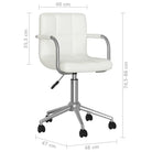 Moderne draaibare bureaustoel met kunstlederen bekleding - Wit / 1 - Bureaustoelen