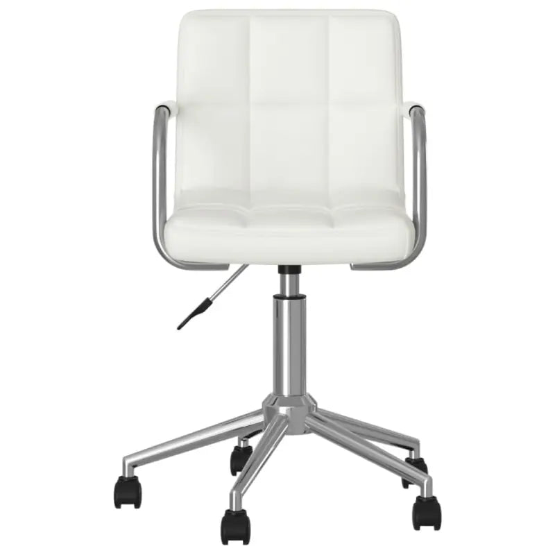 Moderne draaibare bureaustoel met kunstlederen bekleding - Wit / 1 - Bureaustoelen