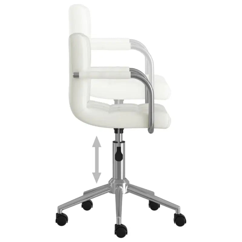 Moderne draaibare bureaustoel met kunstlederen bekleding - Wit / 1 - Bureaustoelen