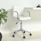 Moderne draaibare bureaustoel met kunstlederen bekleding - Wit / 1 - Bureaustoelen