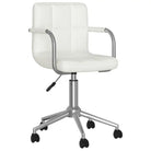 Moderne draaibare bureaustoel met kunstlederen bekleding - Wit / 1 - Bureaustoelen