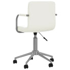 Moderne draaibare bureaustoel met kunstlederen bekleding - Wit / 1 - Bureaustoelen