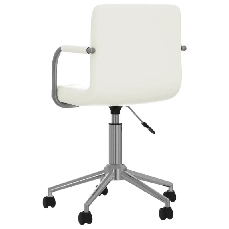 Moderne draaibare bureaustoel met kunstlederen bekleding - Wit / 1 - Bureaustoelen