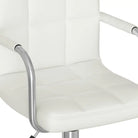 Moderne draaibare bureaustoel met kunstlederen bekleding - Wit / 1 - Bureaustoelen