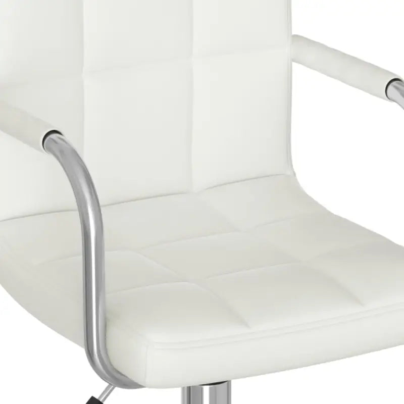 Moderne draaibare bureaustoel met kunstlederen bekleding - Wit / 1 - Bureaustoelen