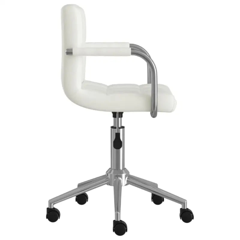 Moderne draaibare bureaustoel met kunstlederen bekleding - Wit / 1 - Bureaustoelen