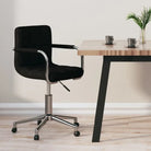 Moderne draaibare bureaustoel met zacht stof en optimaal comfort - Zwart / 1 - Bureaustoelen