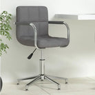 Moderne draaibare kantoorstoel met zacht bekleding - Donkergrijs / 1 - Bureaustoelen