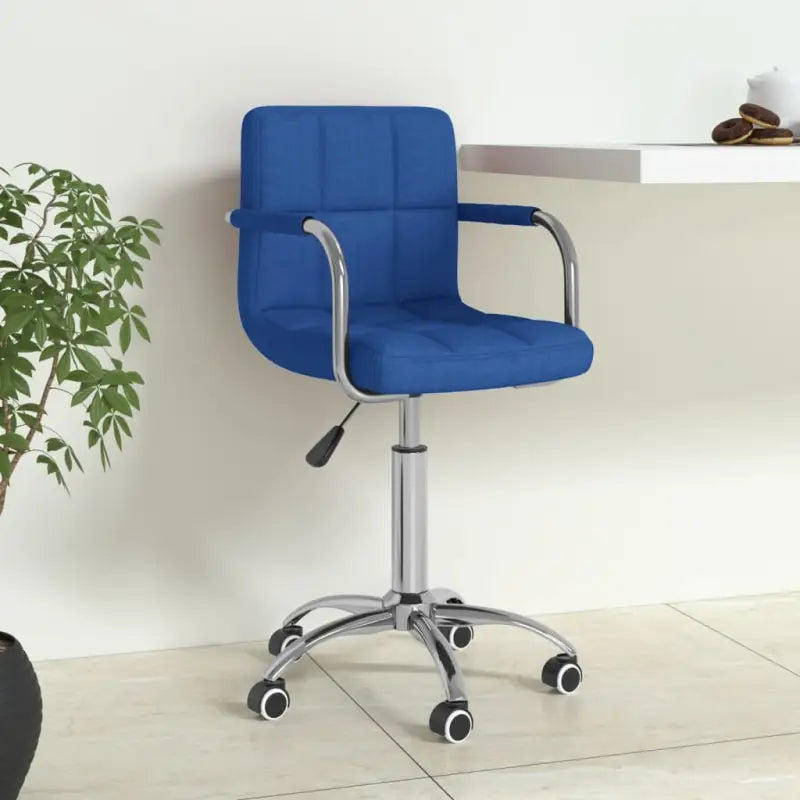 Moderne draaibare kantoorstoel met zacht stof en comfort - Blauw / 1 - Bureaustoelen
