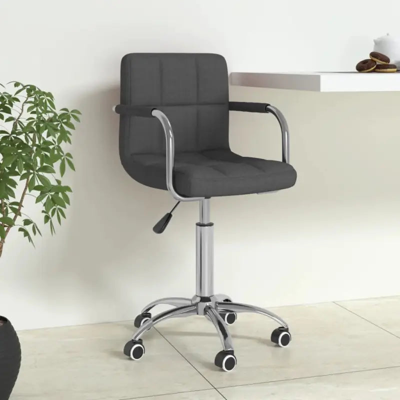 Moderne draaibare kantoorstoel met zacht stof en comfort - Donkergrijs / 1 - Bureaustoelen