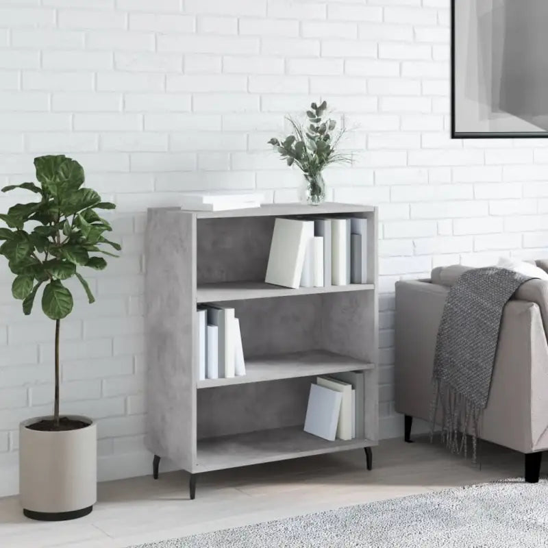 Moderne dressoir in grijs sonoma eiken met metalen poten - Betongrijs / 1 - Dressoirs & buffetkasten