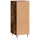 Moderne dressoir met bewerkt hout en metalen poten in gerookt eiken - Dressoirs & buffetkasten