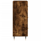Moderne dressoir met bewerkt hout en metalen poten in gerookt eiken - Dressoirs & buffetkasten