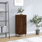 Moderne dressoir met bewerkt hout en metalen poten voor een tijdloze look - Bruineiken / 1 - Dressoirs & buffetkasten