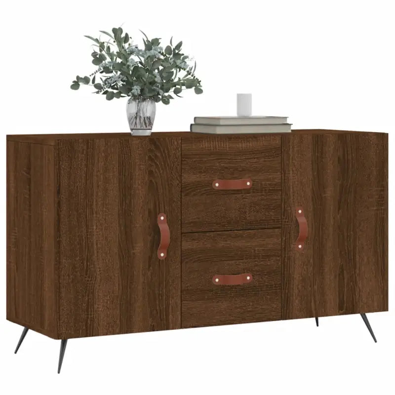 Moderne dressoir met bewerkt hout en metalen poten voor een tijdloze uitstraling - Dressoirs & buffetkasten