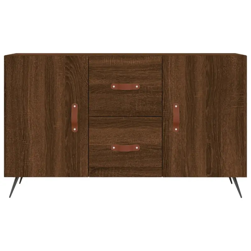Moderne dressoir met bewerkt hout en metalen poten voor een tijdloze uitstraling - Dressoirs & buffetkasten