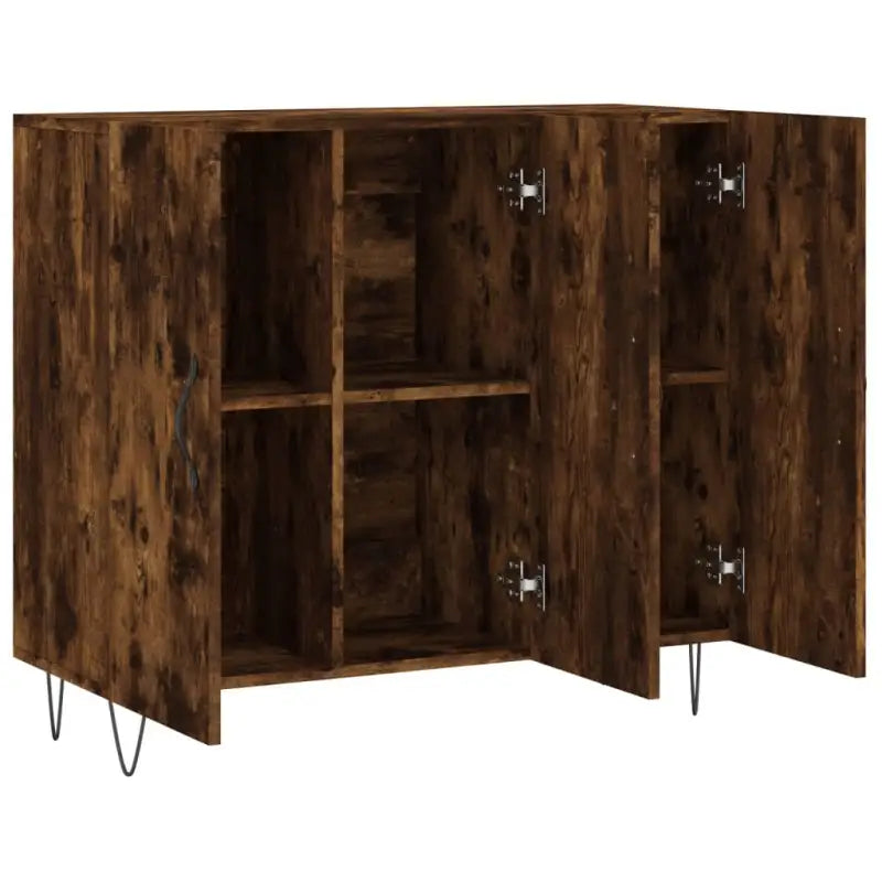 Moderne dressoir met bewerkt hout en metalen poten voor een tijdloze uitstraling - Dressoirs & buffetkasten