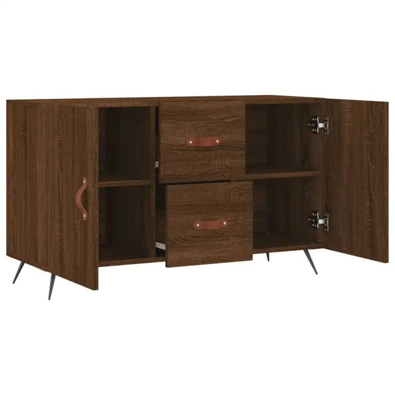 Moderne dressoir met bewerkt hout en metalen poten voor een tijdloze uitstraling - Dressoirs & buffetkasten