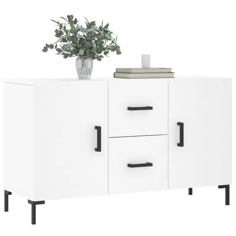 Moderne dressoir met bewerkt hout en metalen poten voor een tijdloze look - Dressoirs & buffetkasten