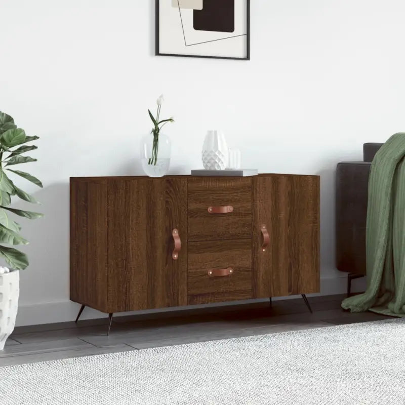 Moderne dressoir met bewerkt hout en metalen poten voor een tijdloze uitstraling - Dressoirs & buffetkasten