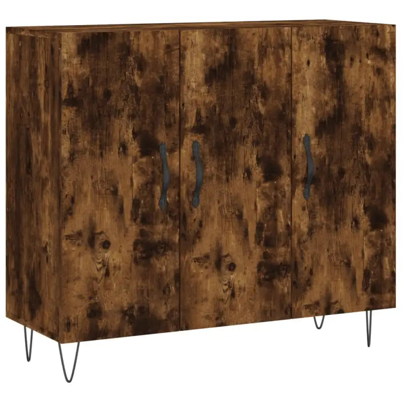 Moderne dressoir met bewerkt hout en metalen poten voor een tijdloze uitstraling - Dressoirs & buffetkasten