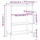 Moderne dressoir met grijs Sonoma eikenafwerking en metalen poten - Dressoirs & buffetkasten